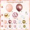 Rose Gold Balloon Garland Kit, Nude Pastel Pink Metallic Gold Matte White Balloons Gold and Rose Gold Confetti Balloons for Wedding Bridal Shower Birthday Baby Shower Easter Decorations